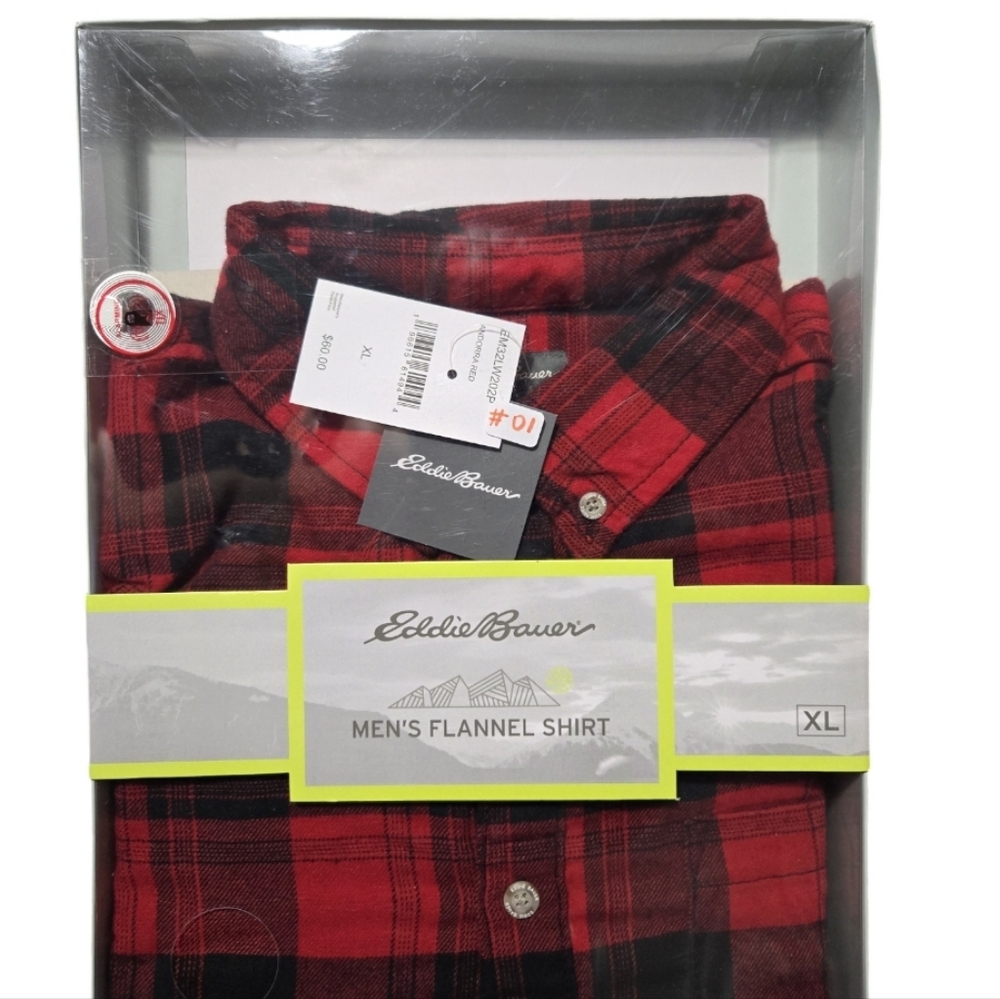Eddie Bauer Men's Flannel Shirt Long sleeve  size XL